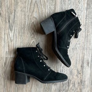 Anne Klein Suede Ankle Boots